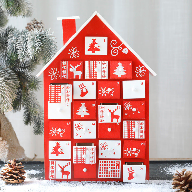 Christmas Wooden Countdown Calendar – Festive Holiday Decoration