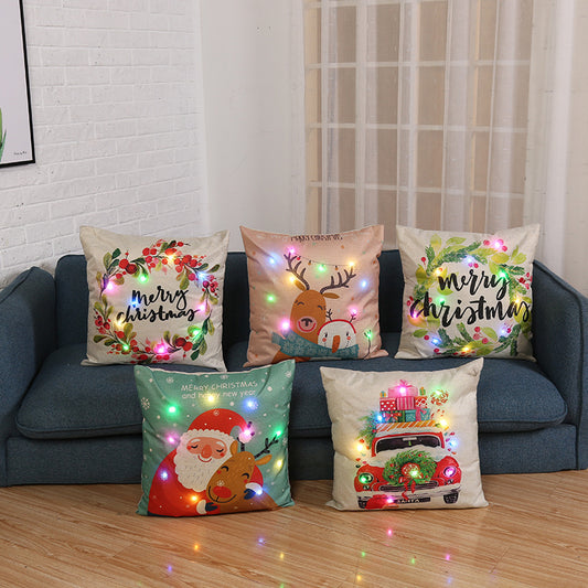 New Christmas Series Cartoon Pillow – Fun and Festive Holiday Cushion