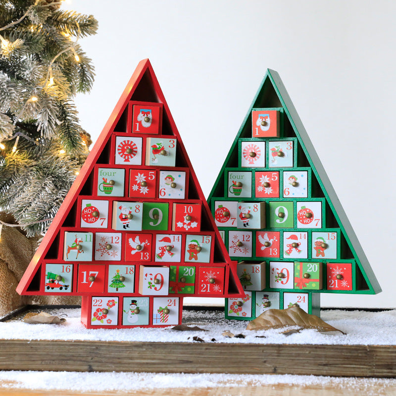 Christmas Wooden Countdown Calendar – Festive Holiday Decoration