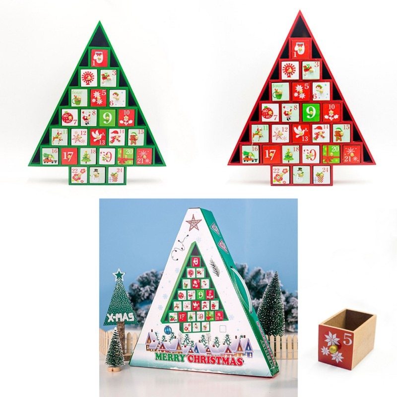 Christmas Wooden Countdown Calendar – Festive Holiday Decoration