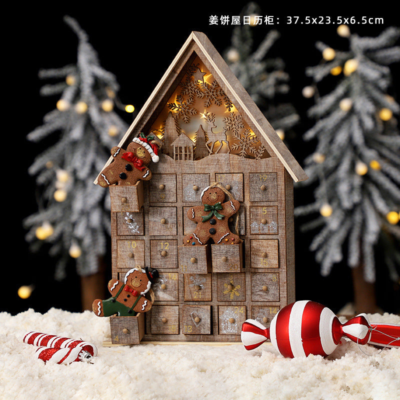 Christmas Wooden Countdown Calendar – Festive Holiday Decoration