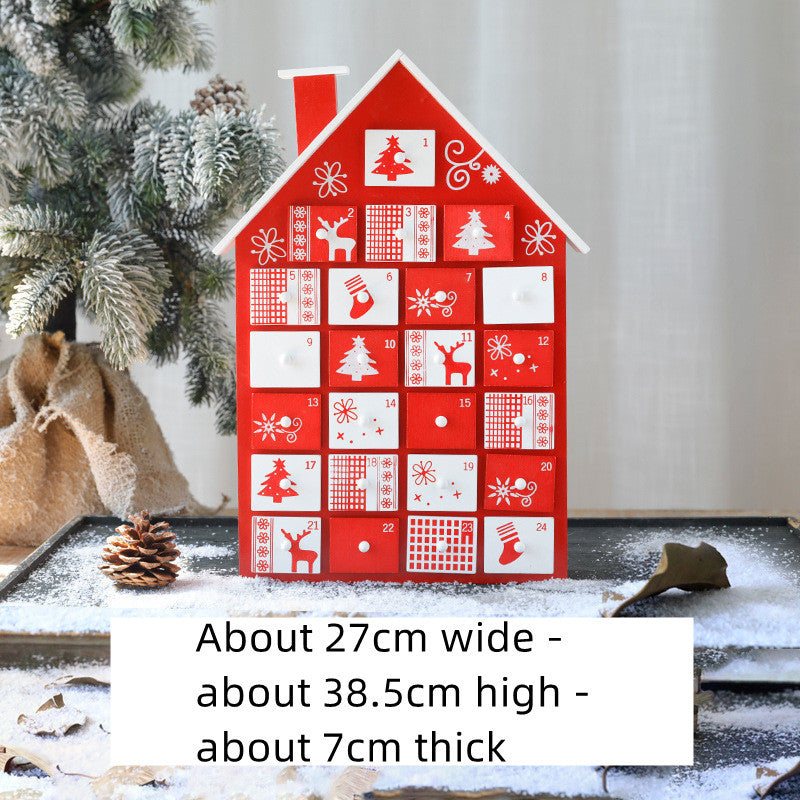 Christmas Wooden Countdown Calendar – Festive Holiday Decoration