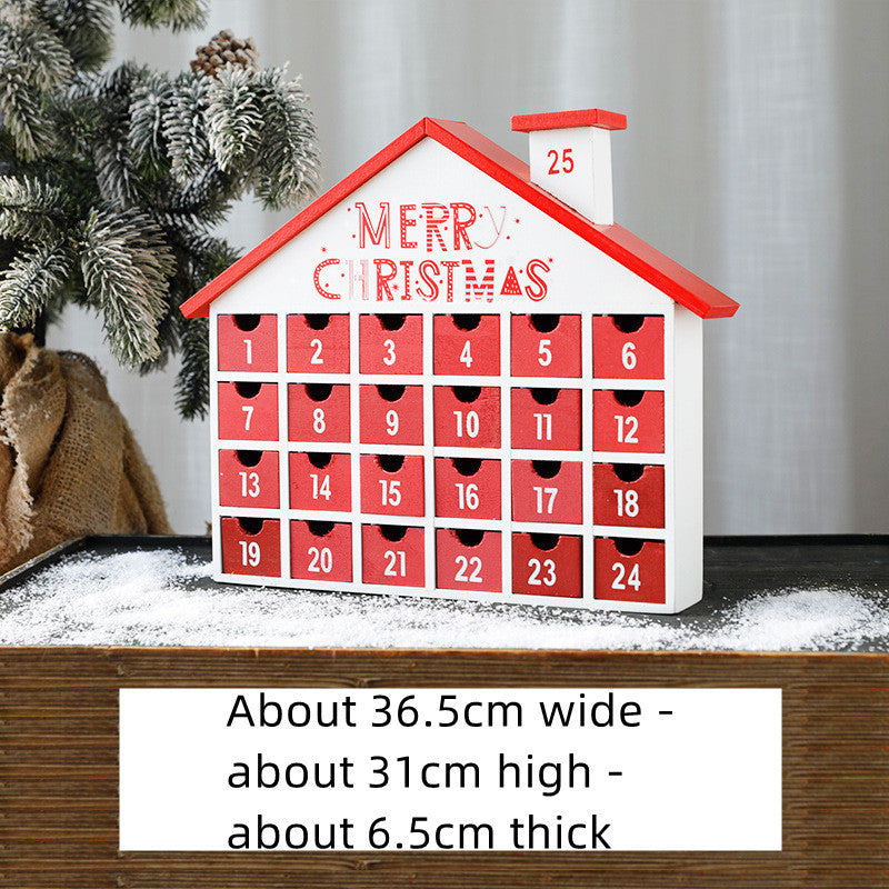 Christmas Wooden Countdown Calendar – Festive Holiday Decoration