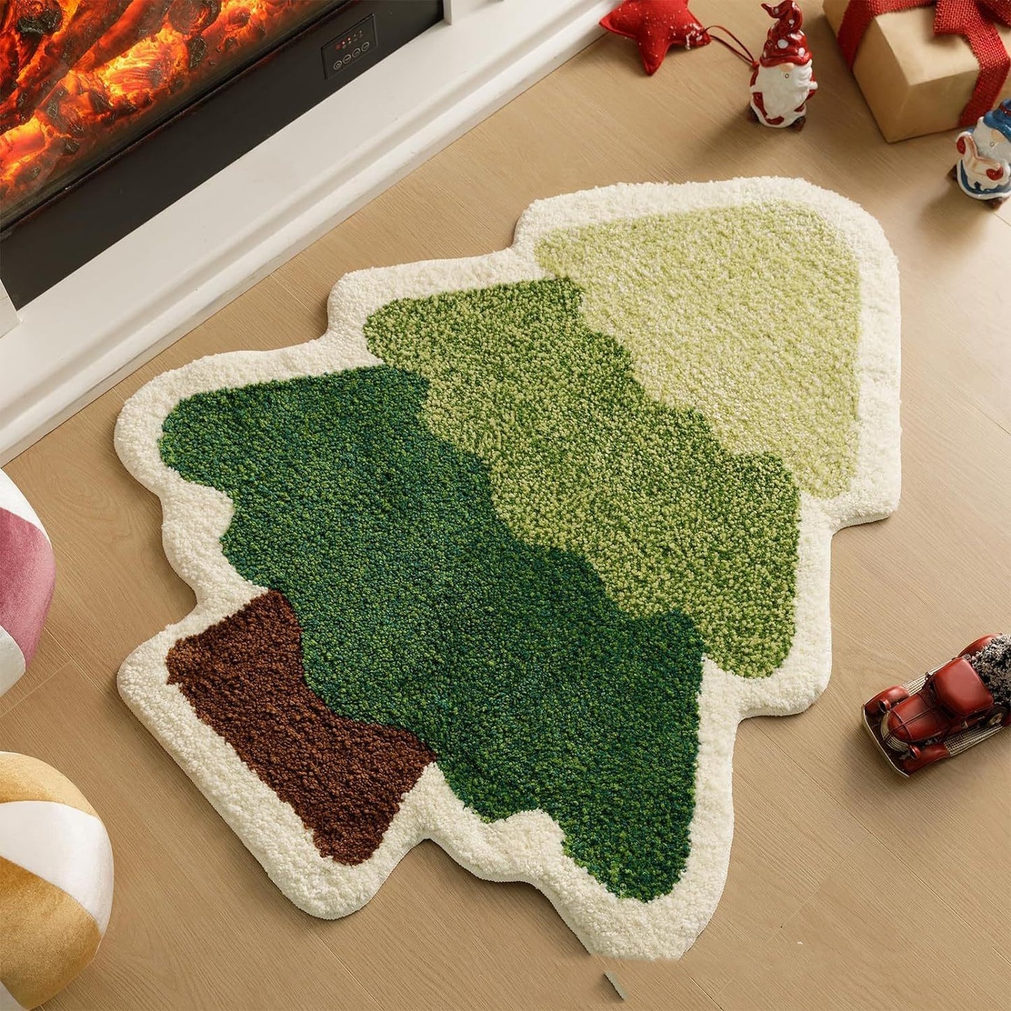 Nordic Christmas Tree Cashmere Mat – Cozy and Elegant Holiday Décor