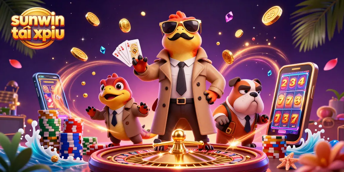 Experience thrilling sunwin tài xỉu gameplay with raptors and casino elements in dynamic digital art.