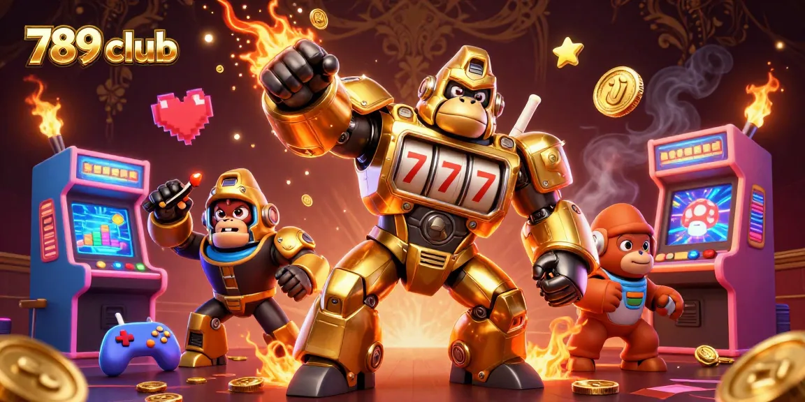 Experience thrilling gameplay at 789 club with vibrant arcade elements and golden casino features.