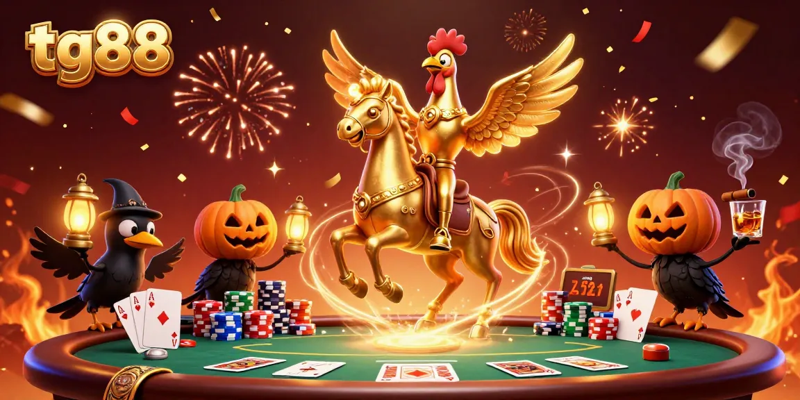 Experience the excitement at tg88 casino with dynamic poker action and vibrant characters in a festive setting.