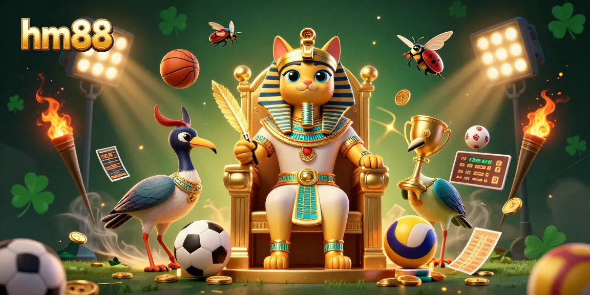Play and win exciting games at hm88, featuring vibrant casino elements and characters.