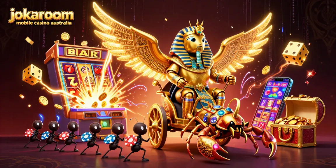 Play exciting games at jokaroom mobile casino australia featuring thrilling characters and casino elements.